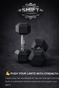 Hex Dumbbells Rubber coated Iron Dumbbells with chrome handles 2.5kg