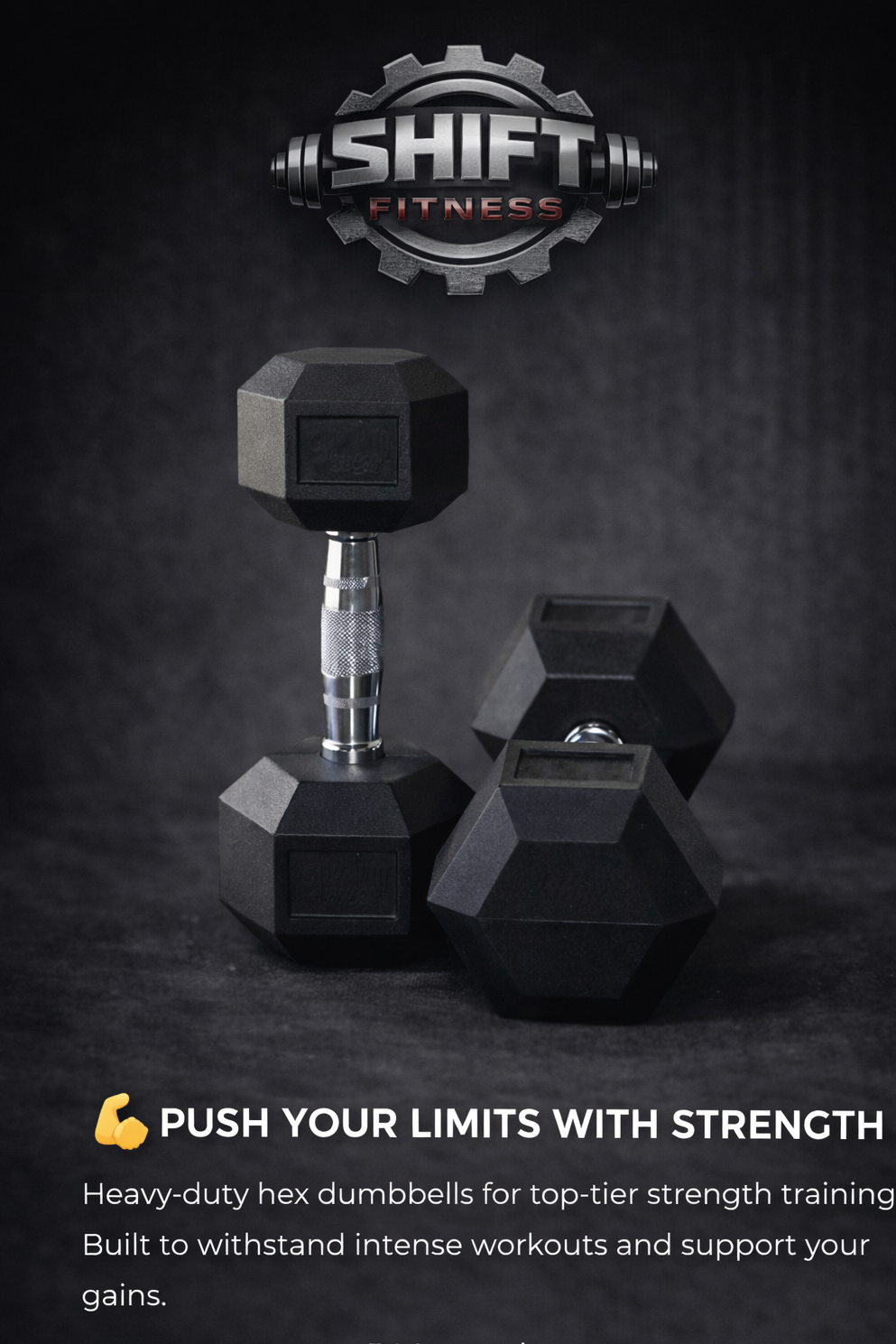 Hex Dumbbells Rubber coated Iron Dumbbells with chrome handles 2.5kg